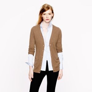 J crew Camel Cashmere Cardigan